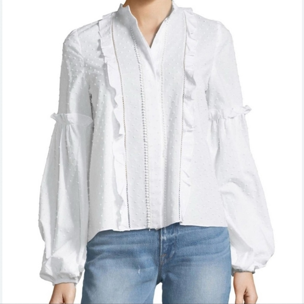 ALEXIS Lyric White Dobby Blouse